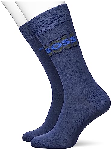 BOSS Męskie skarpety 2P RS Logo CC Regular Socks, Open Blue, 39-42, Open Blue, 42 EU