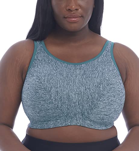 Goddess Damski miękki biustonosz sportowy, petrol heather, 85FF