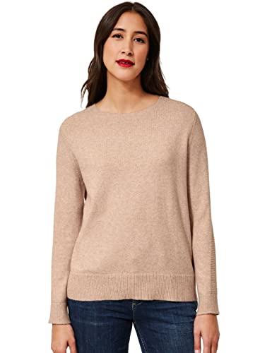 Street One Damski sweter z dzianiny, Buff Sand Melange, 42