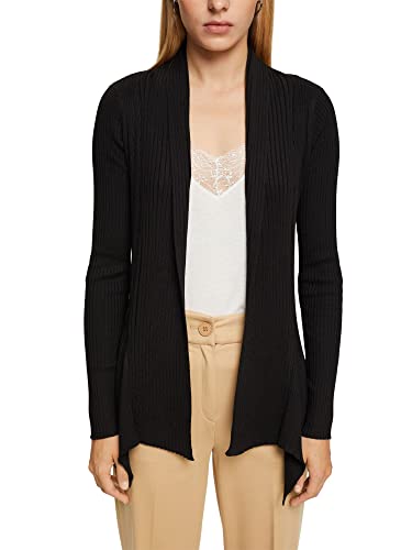 ESPRIT Damski kardigan z dzianiny, czarny, S