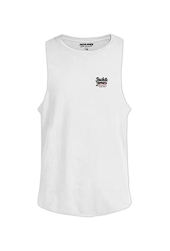 JACK & JONES Męski tank top Jorwalker FST Tank Top, Bright White, M, Bright White, M