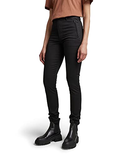 G-STAR RAW Damskie spodnie chinosy Weld High Skinny, Czarny (Dk Black D19141-c105-6484), 24W / 30L