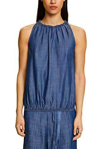 edc by ESPRIT Damska bluzka 043CC1F303, 901/BLUE Dark WASH, XXL, 901/Blue Dark Wash, XXL