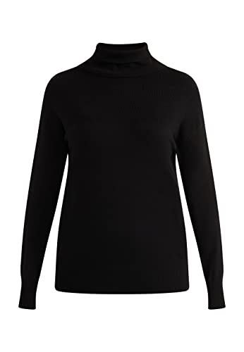 aleva Damski sweter z golfem z dzianiny 15624940-AL04, czarny, M/L, czarny, M-L