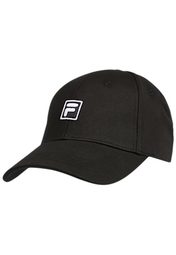 FILA Unisex BOTAD F-Box 6 Panel czapka baseballowa, czarna, rozmiar uniwersalny, czarny, jeden rozmiar