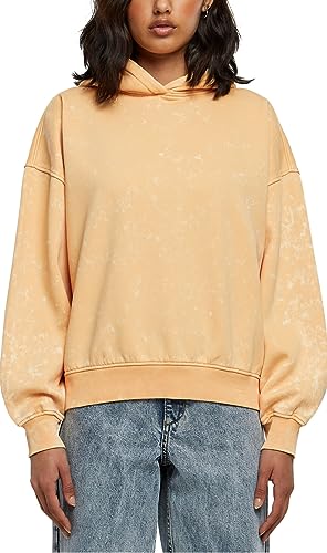 Urban Classics Damska bluza z kapturem oversized Towel Washed, pomarańczowy (Paleorange), 5XL