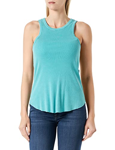 Replay Damski tank top, długi, 191 Turquoise, M