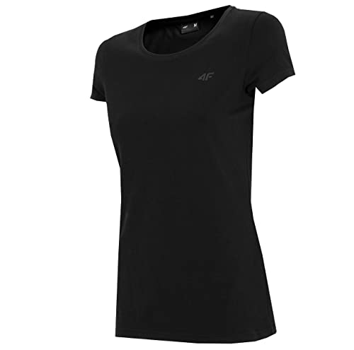4F T-shirt damski, Deep Black, L