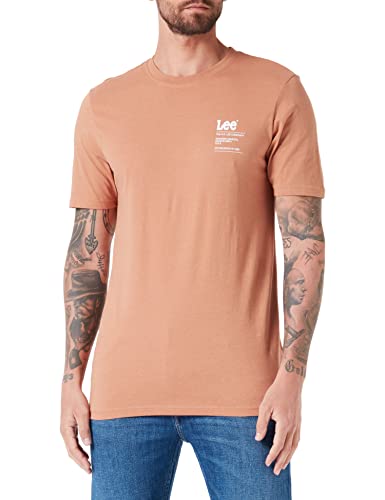 Lee Męski t-shirt z logo Small, kolor cyder, rozmiar L, Cider, L