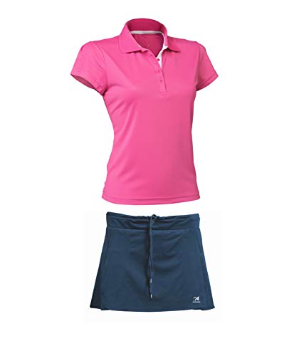 ASIOKA Damskie spodnie + spodenki tenisowe Polo M, Granatowy/fuksja, M