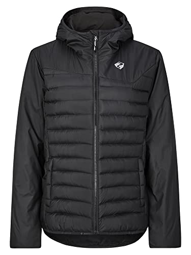 Ziener Damska kurtka termiczna NANTANA Outdoor / Skitour | wiatroszczelna, wełna, nie zawiera PFC, czarna, rozmiar 42