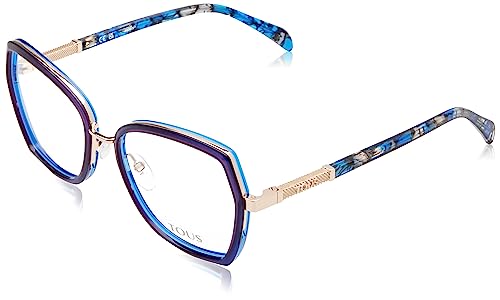 TOUS Okulary damskie, Shiny Blue Top+Azure, 54