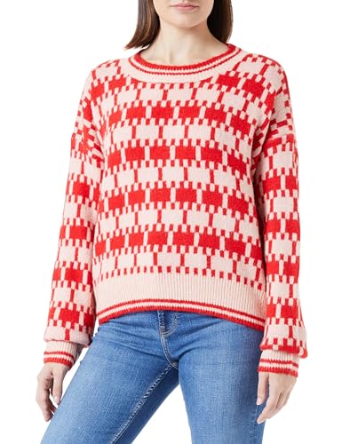 UCY Damski sweter z dzianiny 12425455-UC01, czerwony, XS/S, czerwony, XS-S
