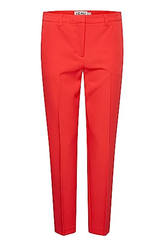 ICHI Klasyczne spodnie damskie, 171664 / Poppy Red, 42