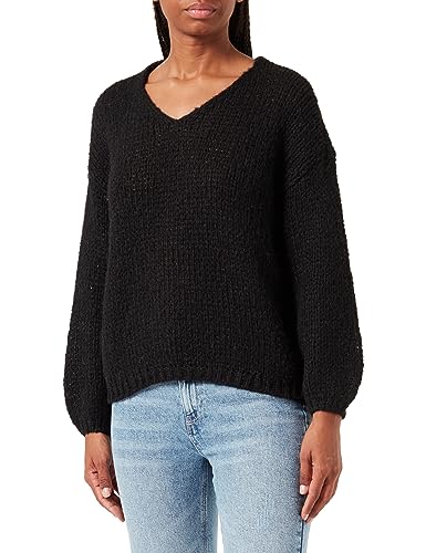 Bestseller A/S Damski sweter VMADA LS V-Neck GA NOOS, czarny, S, Schwarz, S