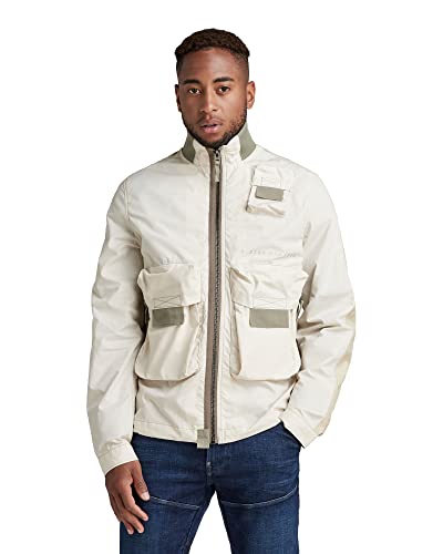 G-STAR RAW Męska kurtka Zip Pocket Bomber, Biały (Dk Talc A790-A488), M