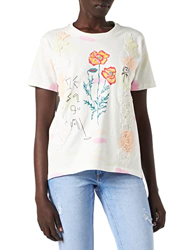 Desigual T-shirt damski Ts_Altea, biały, XL
