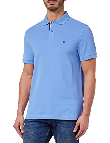 Tommy Hilfiger Męska koszulka polo RWB Regular Placket S/S, Sky Cloud, XS