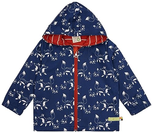 loud + proud Wodoodporna kurtka dla niemowląt, unisex, certyfikat GOTS kurtka przejściowa, ultramaryna, 62/68, ultramaryna, 62-68