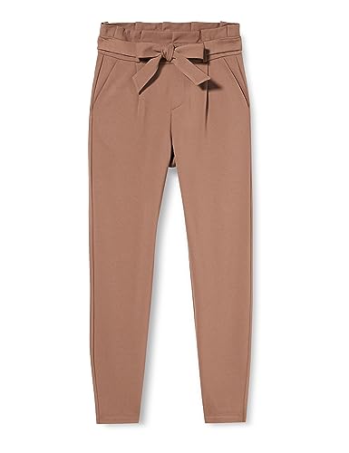 VERO MODA Damskie spodnie Vmeva Hw Loose Paperbag Ga Noos, Brown Lentil, 32/L-XXL