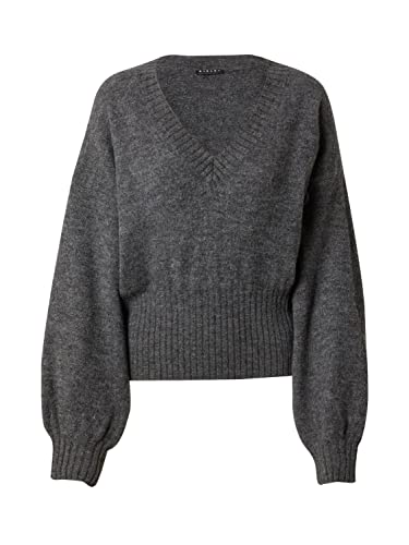 Sisley Damski sweter z dekoltem w serek L/S 109RM400A Sweater, ciemnoszary 6H7, M