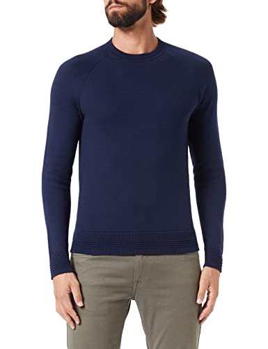 Hackett London Męska bluza z dzianiny sweter, granatowa, L (DE)