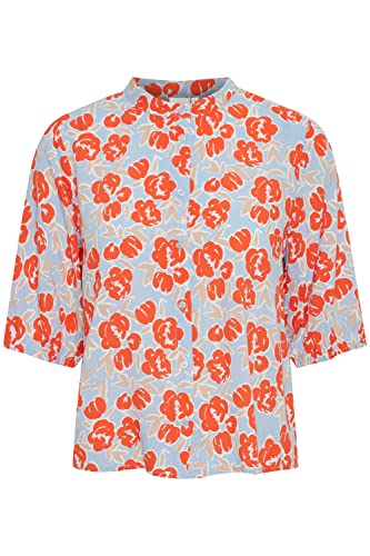 ICHI Damska bluzka IHCEFALU SH3, 171562/Mandarin Red, 34