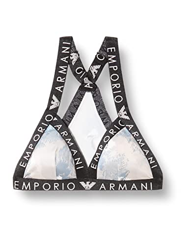 Emporio Armani Bielizna damska Sporty biustonosz sportowy z mikrofibry, PrintBirds/Pow.Pink, XS, Printbirds/Pow.pink, XS