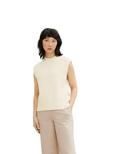 TOM TAILOR Damski Sweter z golfem 1033540, 28130 - Soft Buttercream, 3XL