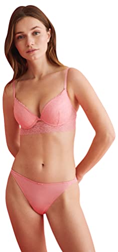 women'secret Damski wspaniały biustonosz push-up koronkowy różowy, 34D, różowy, 75D