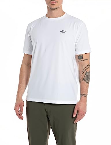 Replay T-shirt męski Regular Fit Hyperflex, 001 White, XL