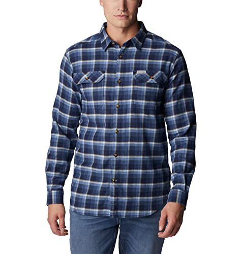 Columbia Męska koszula turystyczna Flare Gun Stretch Flanelowa, Collegiate Navy Shadow Plaid, 6X, Collegiate Navy Shadow Plaid, 6X