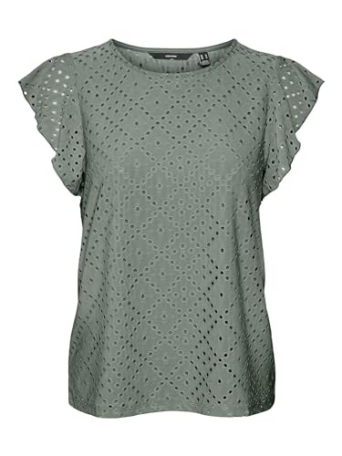 VERO MODA Vmtassa Sl Frill Top Noos T-shirt damski, Laurel Wreath, XS