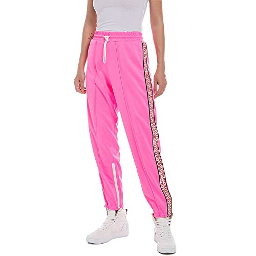 Replay Spodnie damskie W8058A w luźnym stylu, 817 różowe, fluorescencyjne, rozmiar XS, 817 Pink Fluo, XS