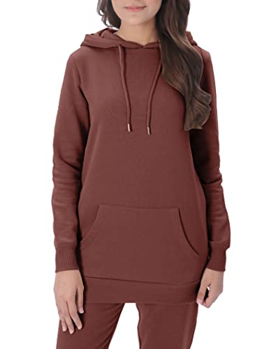 M17 Damska bluza z kapturem, brązowy, XL