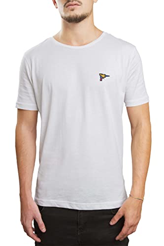 Bonateks Męski T-Shirt, TRFSTW103302M T-shirt, biały, M, biały, M