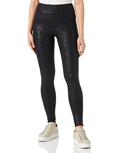 ONLY Onlshine Noos damskie legginsy, Czarny/Aop: lew., 3XL