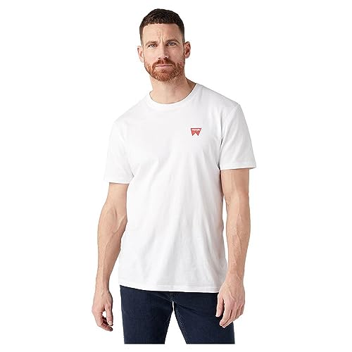 Wrangler Męski t-shirt Sign Off Tee, biały, M