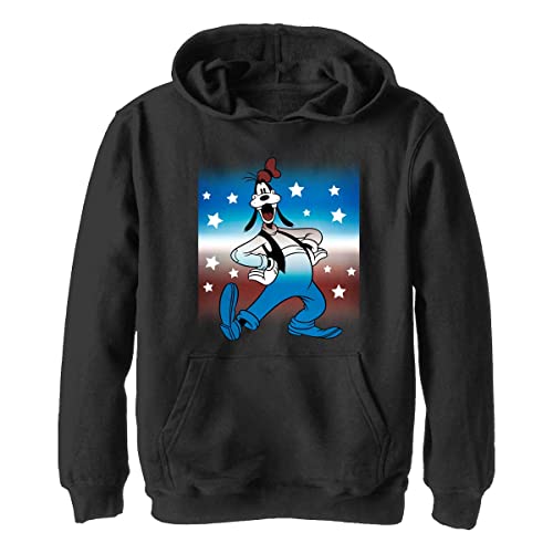 Disney Chłopięca bluza z kapturem Patriotic Goof, czarny, M