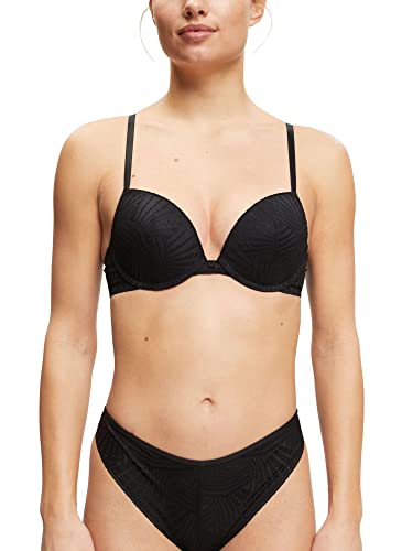 ESPRIT Bodywear damski biustonosz Seasonal LACE CLAS.Push push-up, czarny, 75 C, czarny, 75C