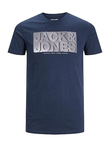 Bestseller A/S Męski T-shirt Jjpeter Tee SS Crew Neck, Navy Blazer, XXL