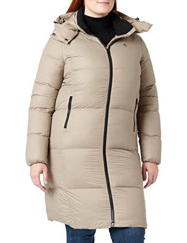 Calvin Klein Jeans Damskie Ck Mw puchowe długie puchowe płaszcze puchowe, Idealny taupe, L