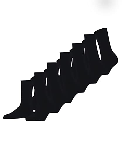 FALKE Kobiety Skarpety Happy 6-Pack W SO Bawełna jednokolorowe 6 Pak, Czarny (Black 3000), 35-38