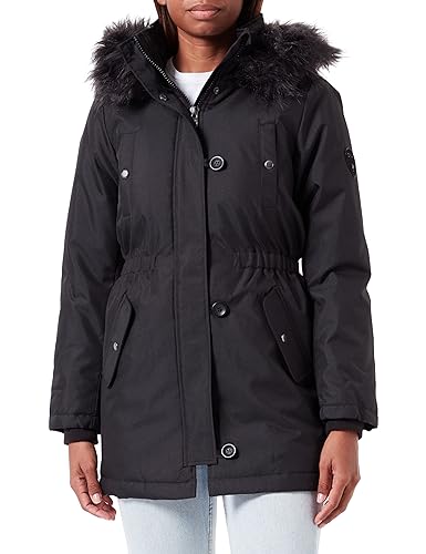 Bestseller A/S Damska parka zimowa ONLIRIS CC 2023 OTW płaszcz, czarny/szczegóły: Black FUR, XL, Black/Detail:BLACK FUR, XL