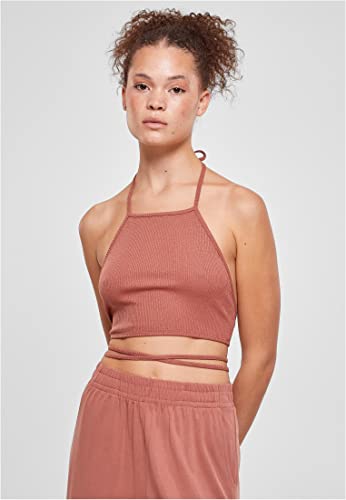 Urban Classics Damski top damski prążkowany trapezowy, bez brzucha, damski top z żeberka, rozmiary XS - 5XL, Terracotta, 4XL