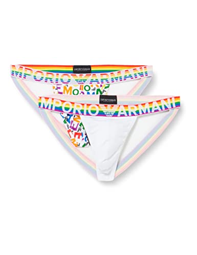 Emporio Armani Męski pasek poślizgowy, Ea Rainbow Col/White, XL
