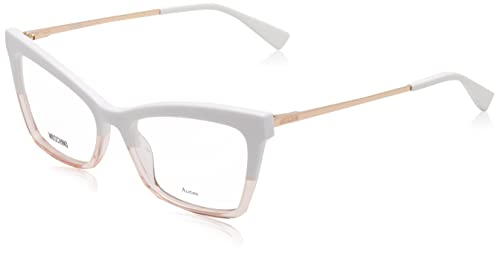 MOSCHINO MOS602 Okulary, White Pink, 53 damskie, Biały Różowy