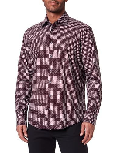 Seidensticker Męska koszula slim fit z długim rękawem, pomarańczowy, 41