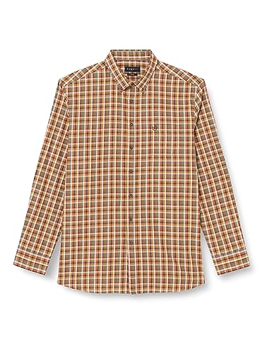 bugatti Męska koszula rekreacyjna, rękaw 1:1, pomarańczowy-670, 3XL