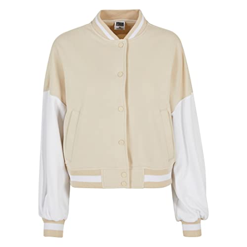 Urban Classics Damska kurtka damska Oversized 2 Tone College Terry Jacket softseagrass/white XS, Softseagrass/white, XS